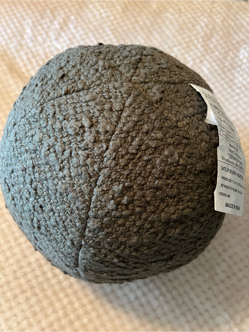 Threshold Modern Round Green Textured Pillow - Picture 2 of 5